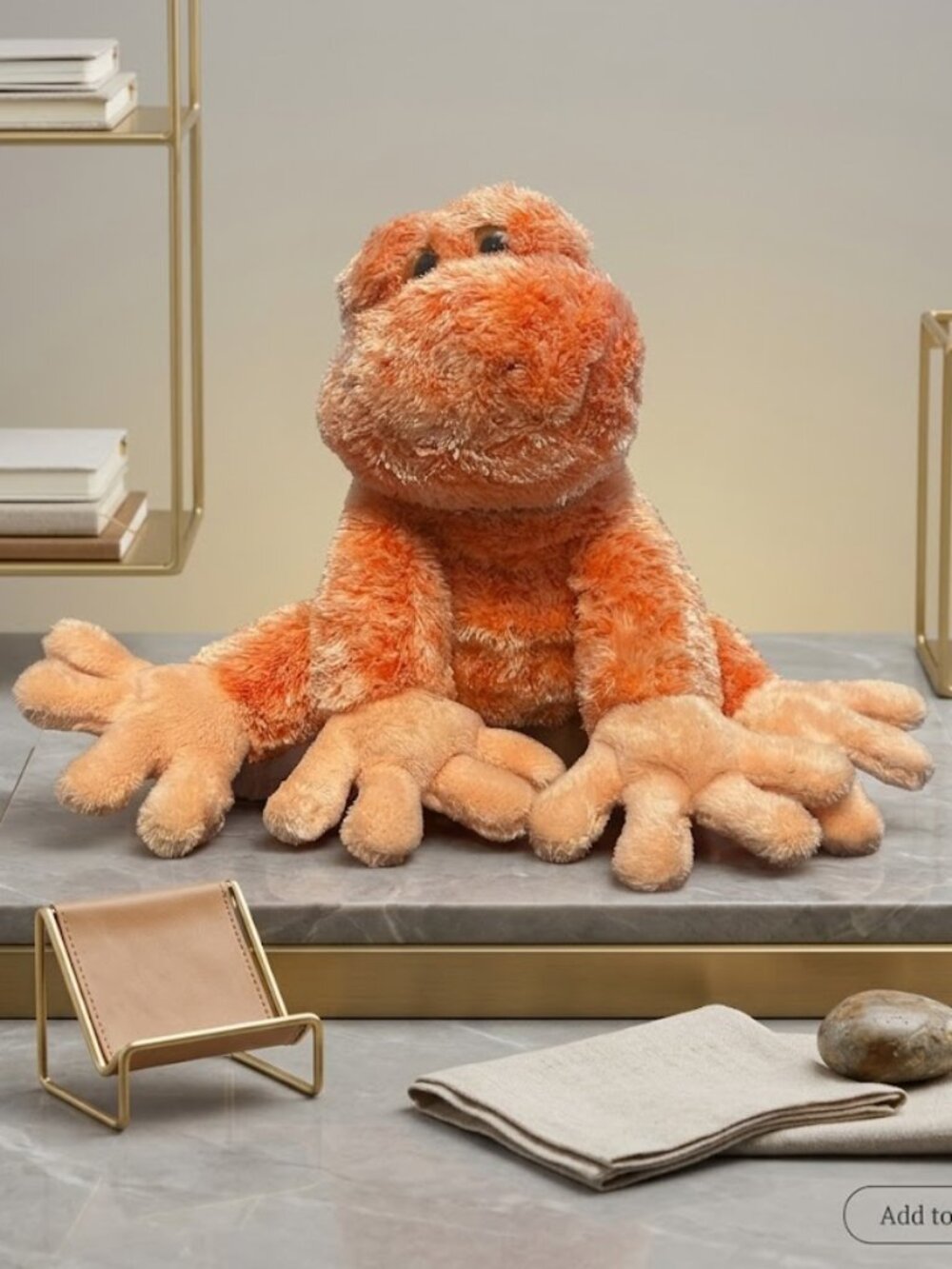 Wishpets Lotus The Orange Tree Frog Plush Floppy 8” Stuffed Animal